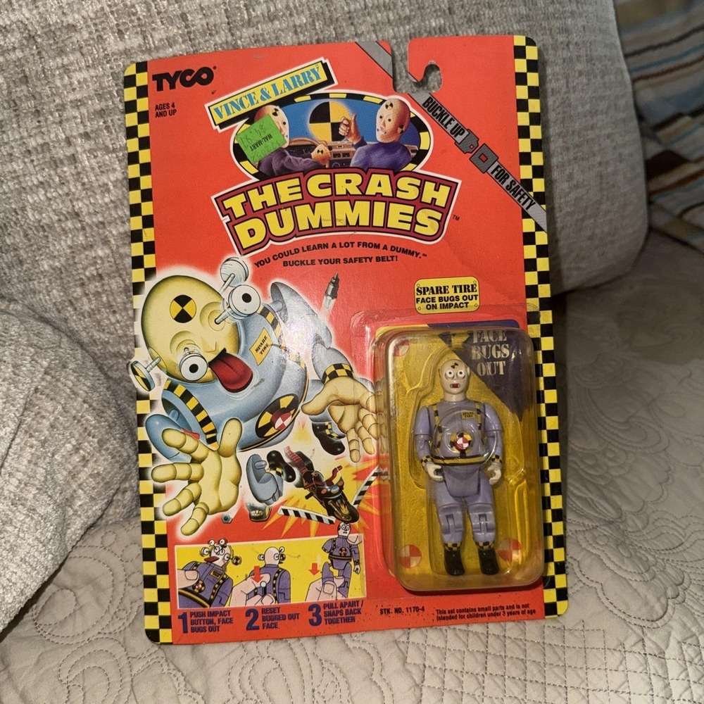 Vintage 1991 TYCO Incredible Crash Dummies Spare Tire Action Figure MOC